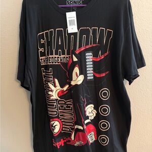 SEGA SHADOW The Hedgehog Ultimate Power Black & Red Shirt Size XL Sonic